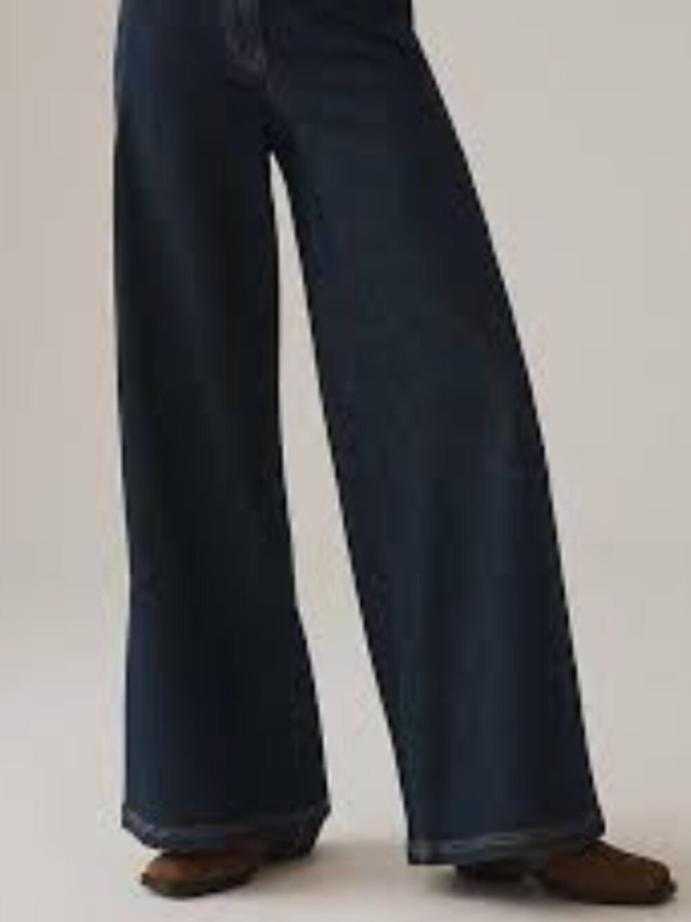 Mauve Anthropologie Scallop Edge High Rise Dark Denim Jeans NTW ($168)